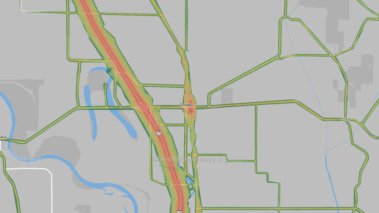 51040, IA Map of Noise Levels in 51040
