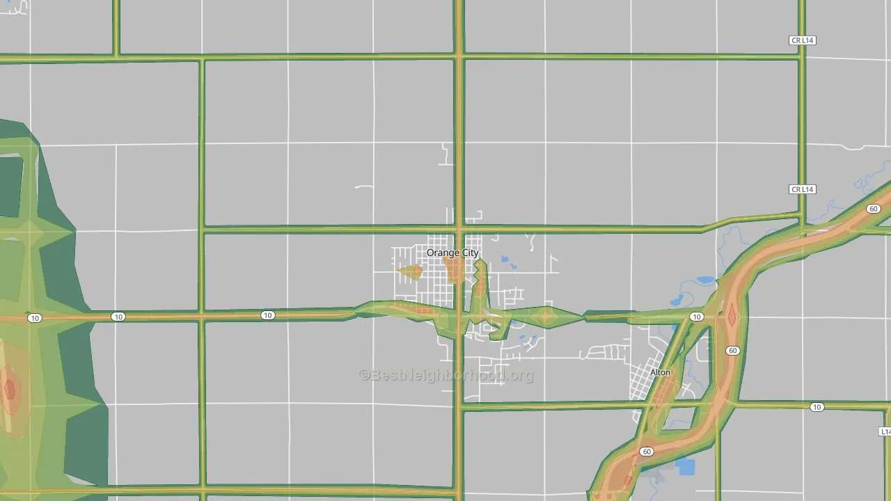 51041, IA Map of Noise Levels in 51041