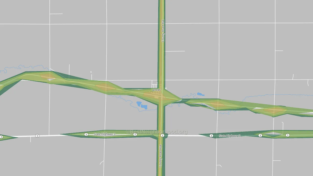 51045, IA Map of Noise Levels in 51045