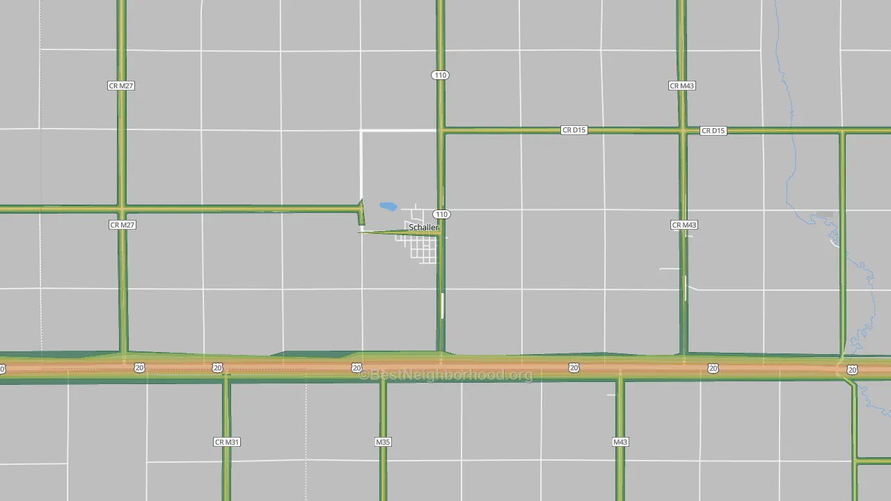 51053, IA Map of Noise Levels in 51053