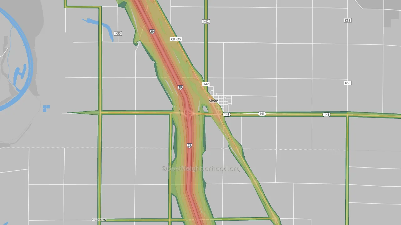 51055, IA Map of Noise Levels in 51055
