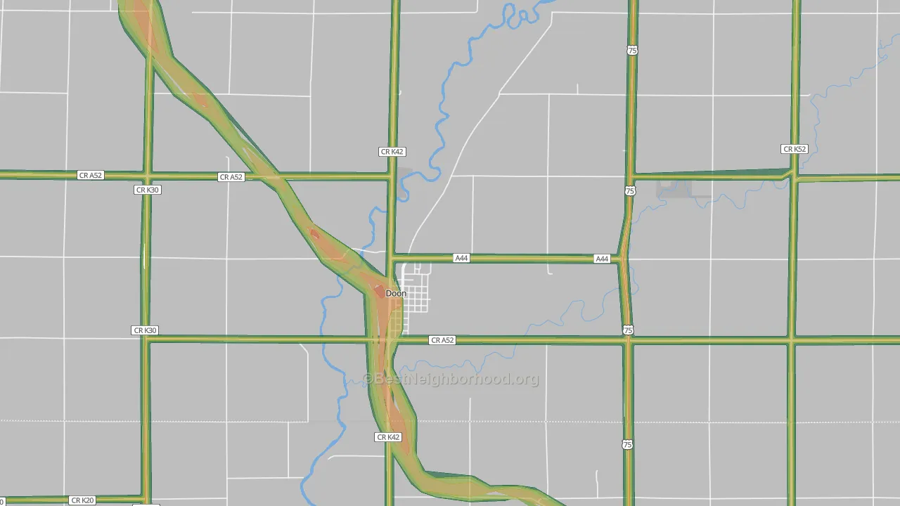 51235, IA Map of Noise Levels in 51235