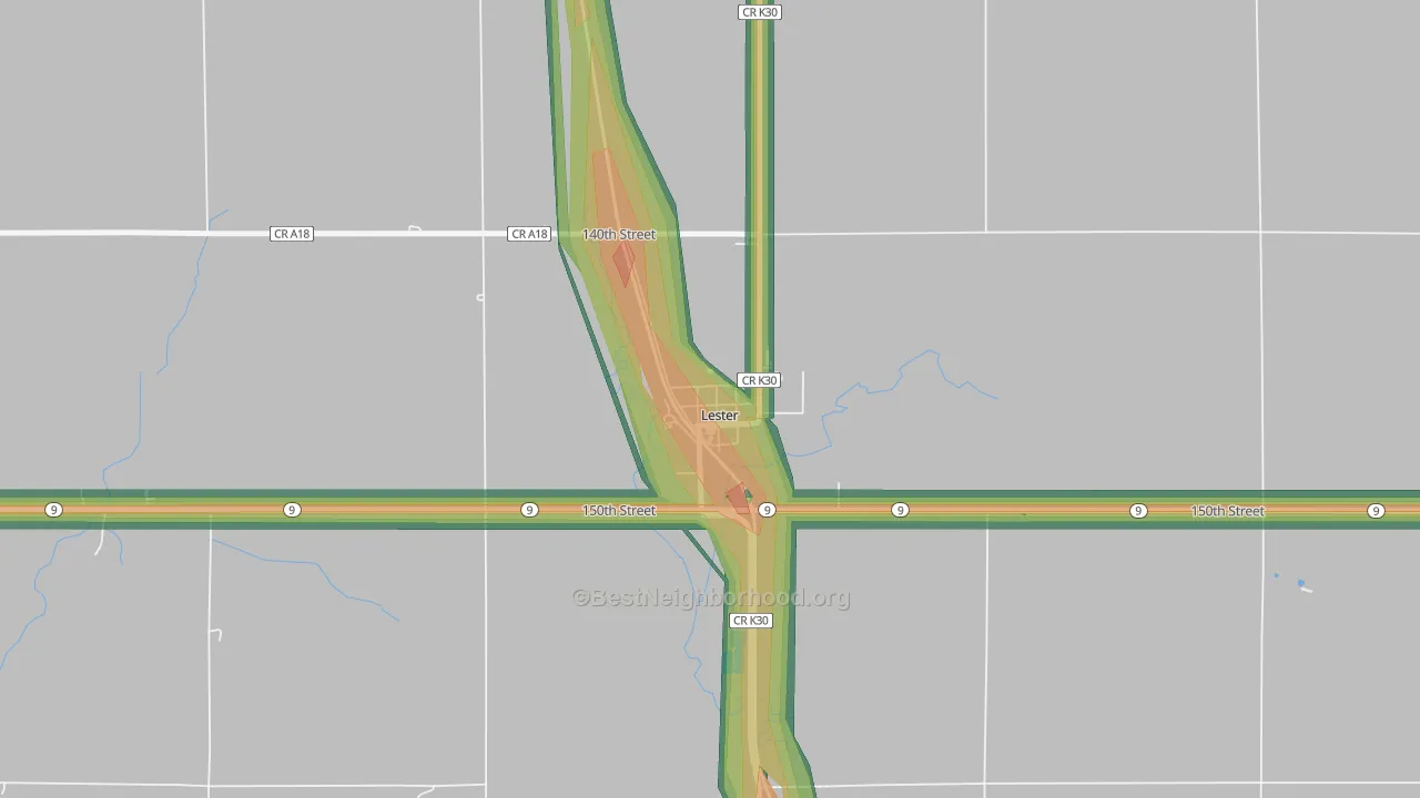 51242, IA Map of Noise Levels in 51242