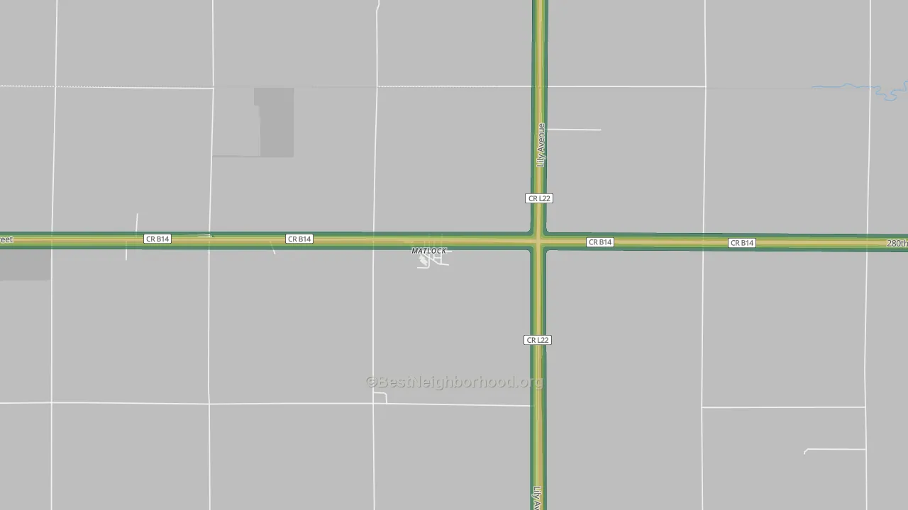 51244, IA Map of Noise Levels in 51244