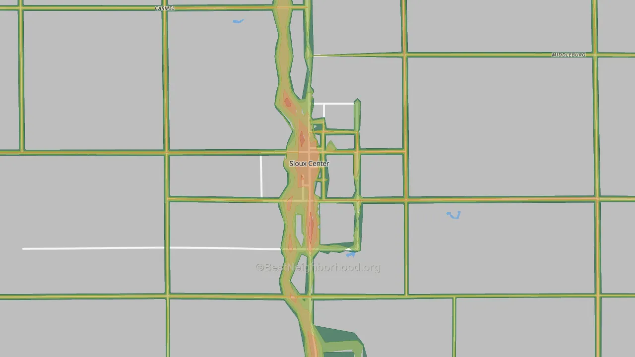 51250, IA Map of Noise Levels in 51250