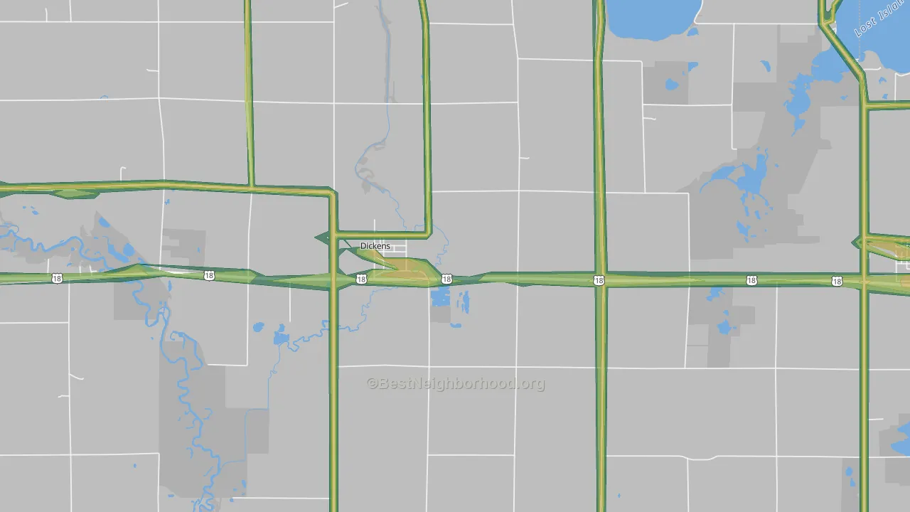 51333, IA Map of Noise Levels in 51333