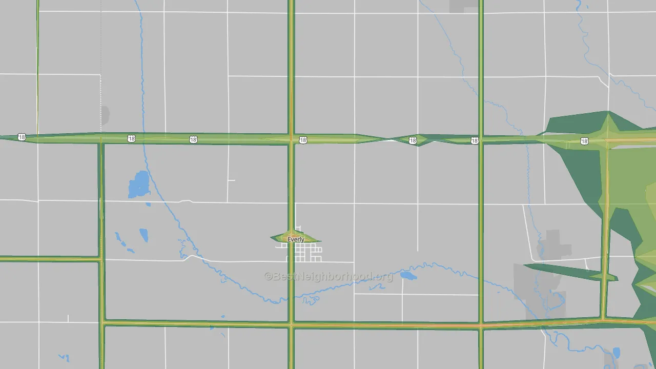 51338, IA Map of Noise Levels in 51338