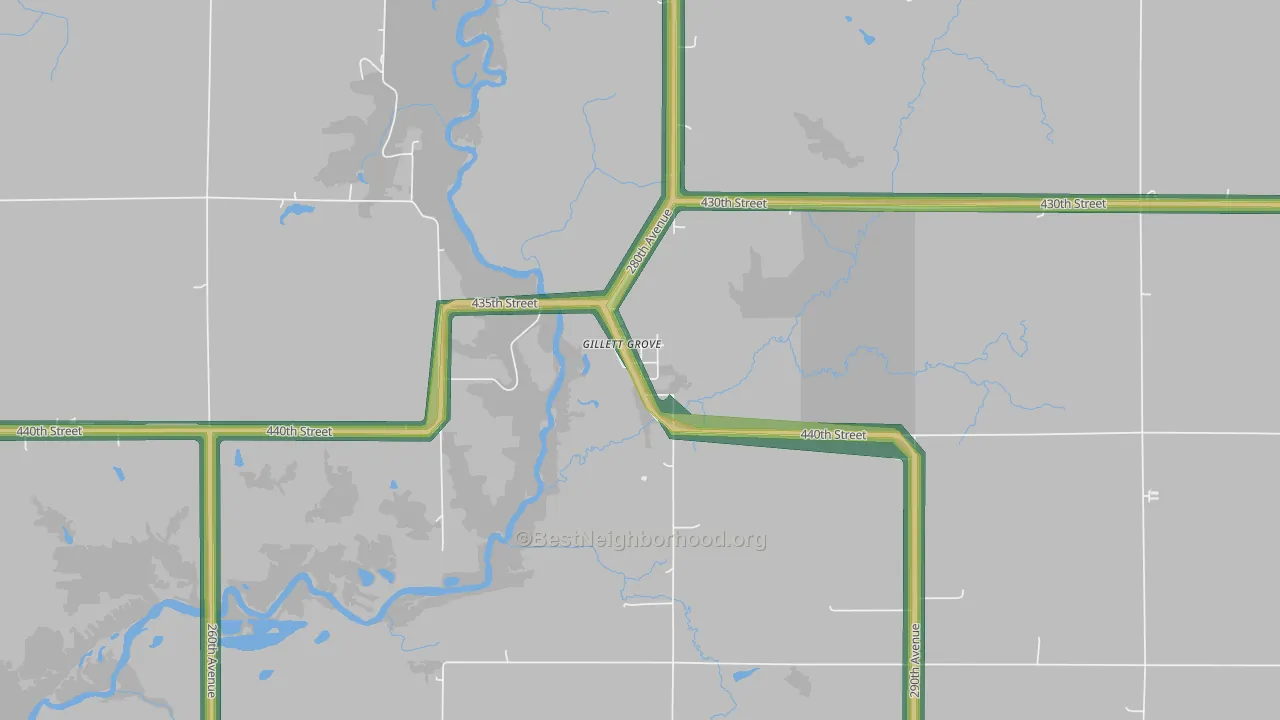 51341, IA Map of Noise Levels in 51341
