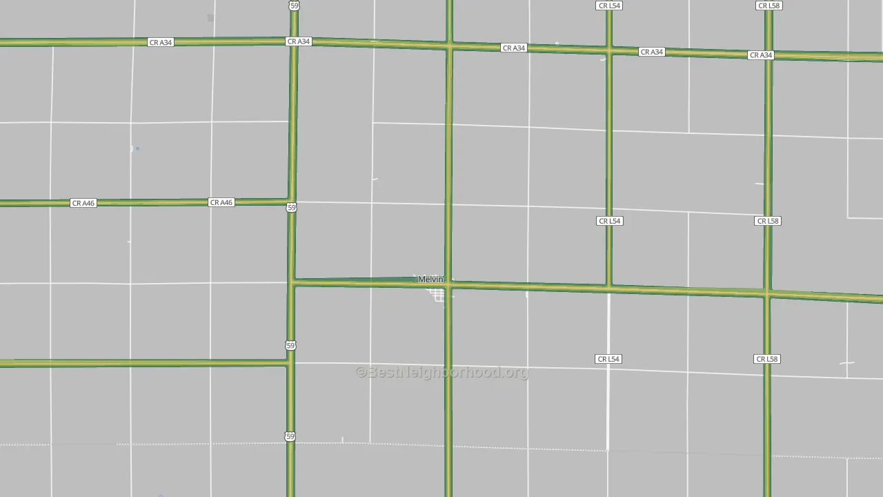 51350, IA Map of Noise Levels in 51350