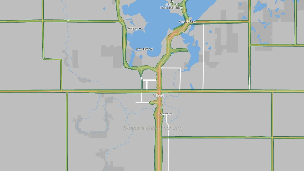 51351, IA Map of Noise Levels in 51351