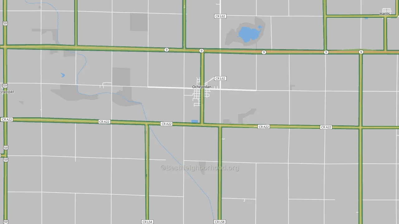 51354, IA Map of Noise Levels in 51354