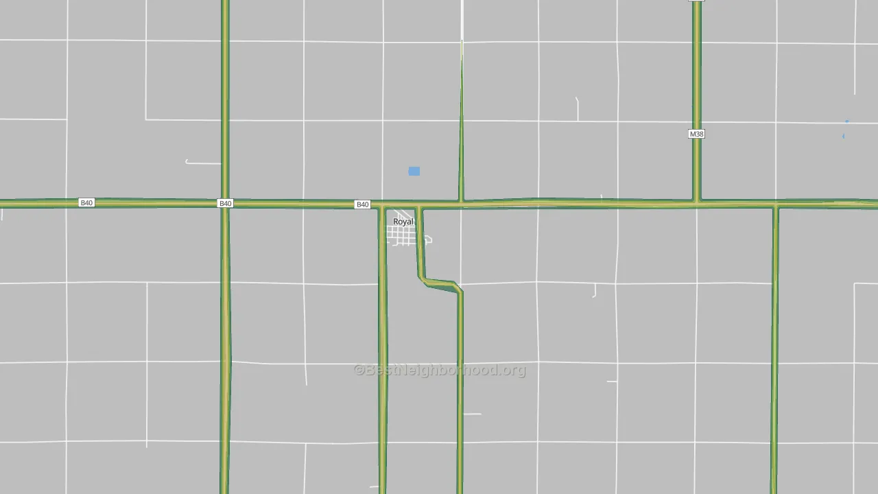 51357, IA Map of Noise Levels in 51357