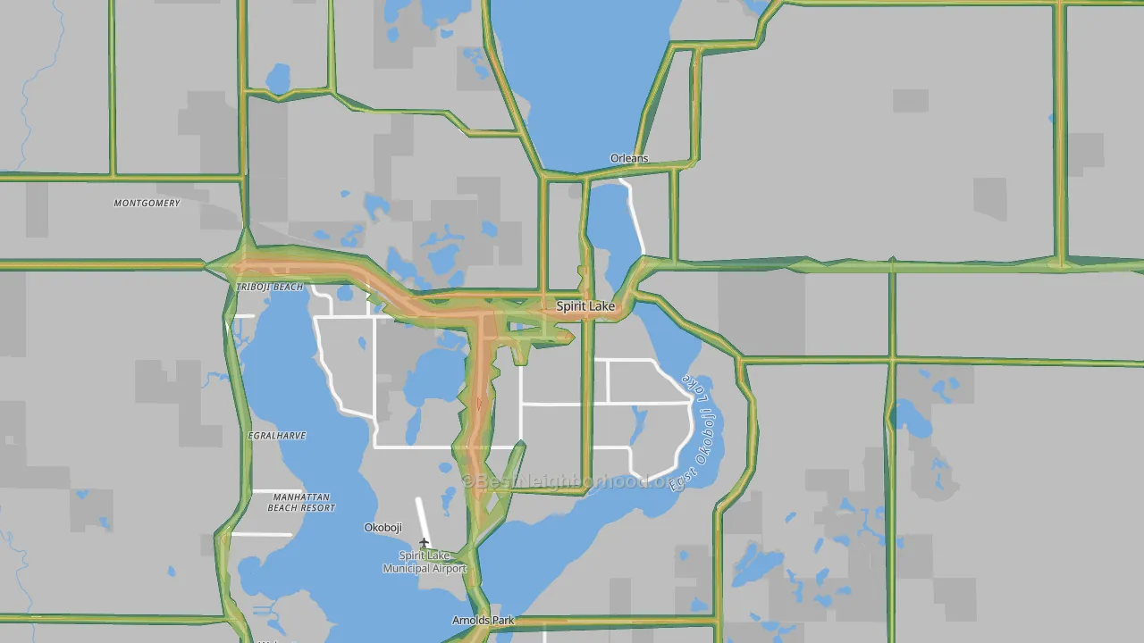 51360, IA Map of Noise Levels in 51360