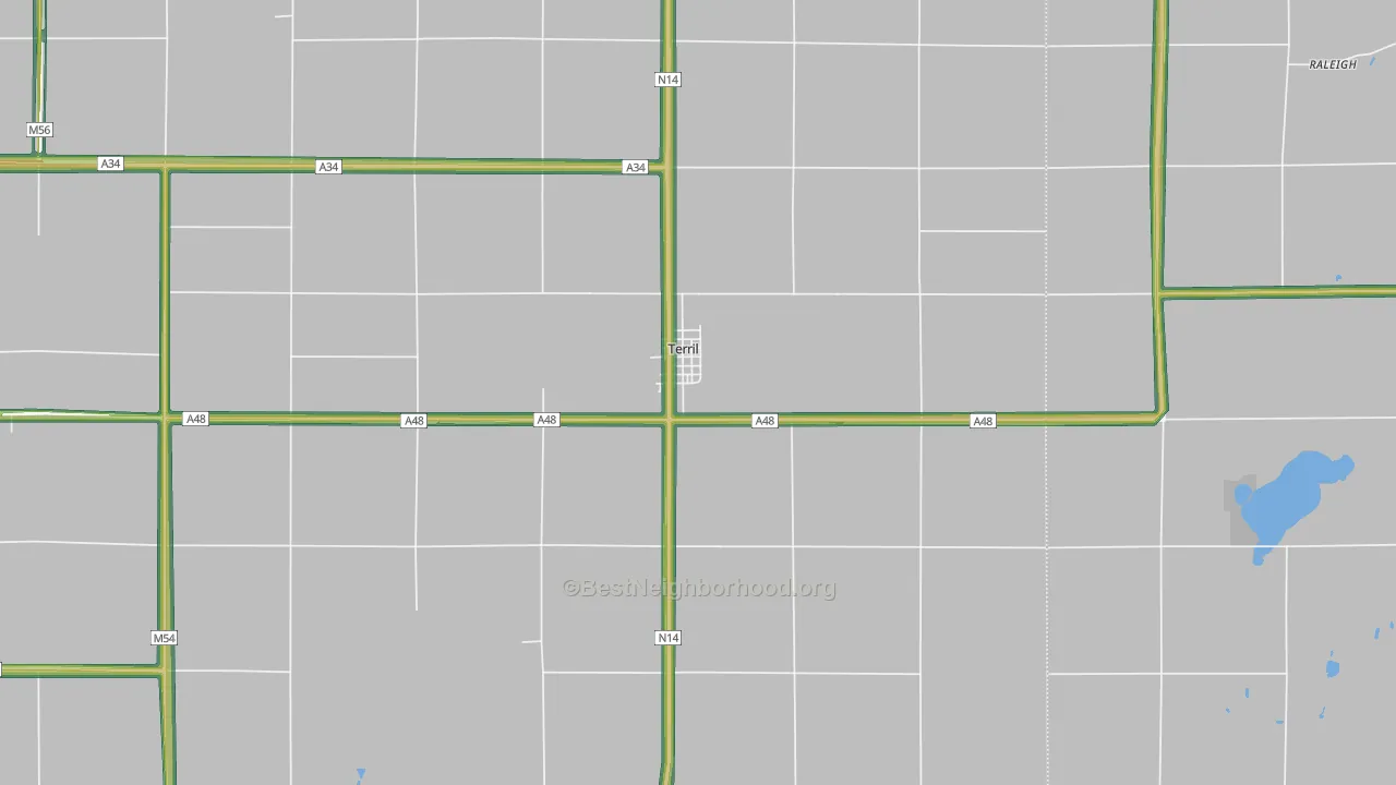 51364, IA Map of Noise Levels in 51364