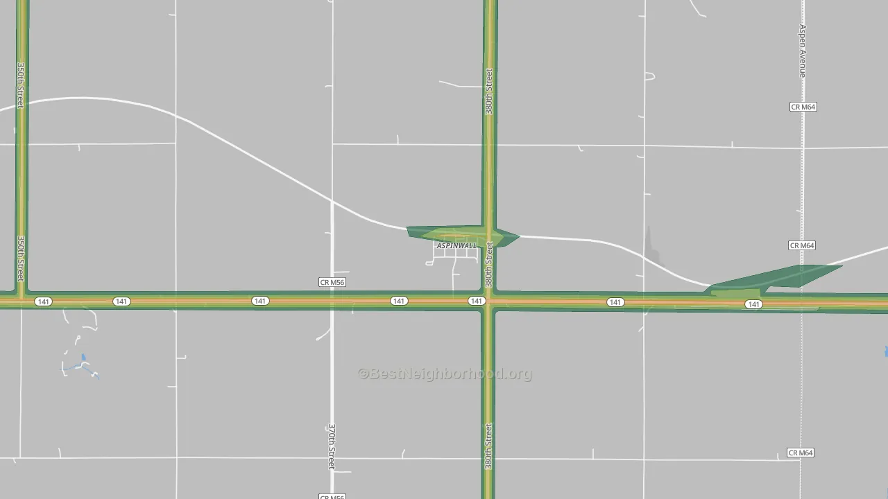 51432, IA Map of Noise Levels in 51432