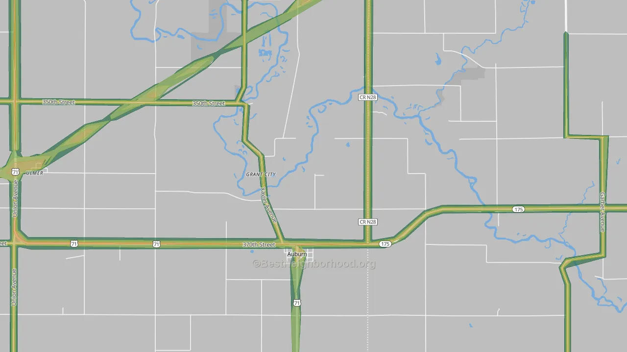 51433, IA Map of Noise Levels in 51433