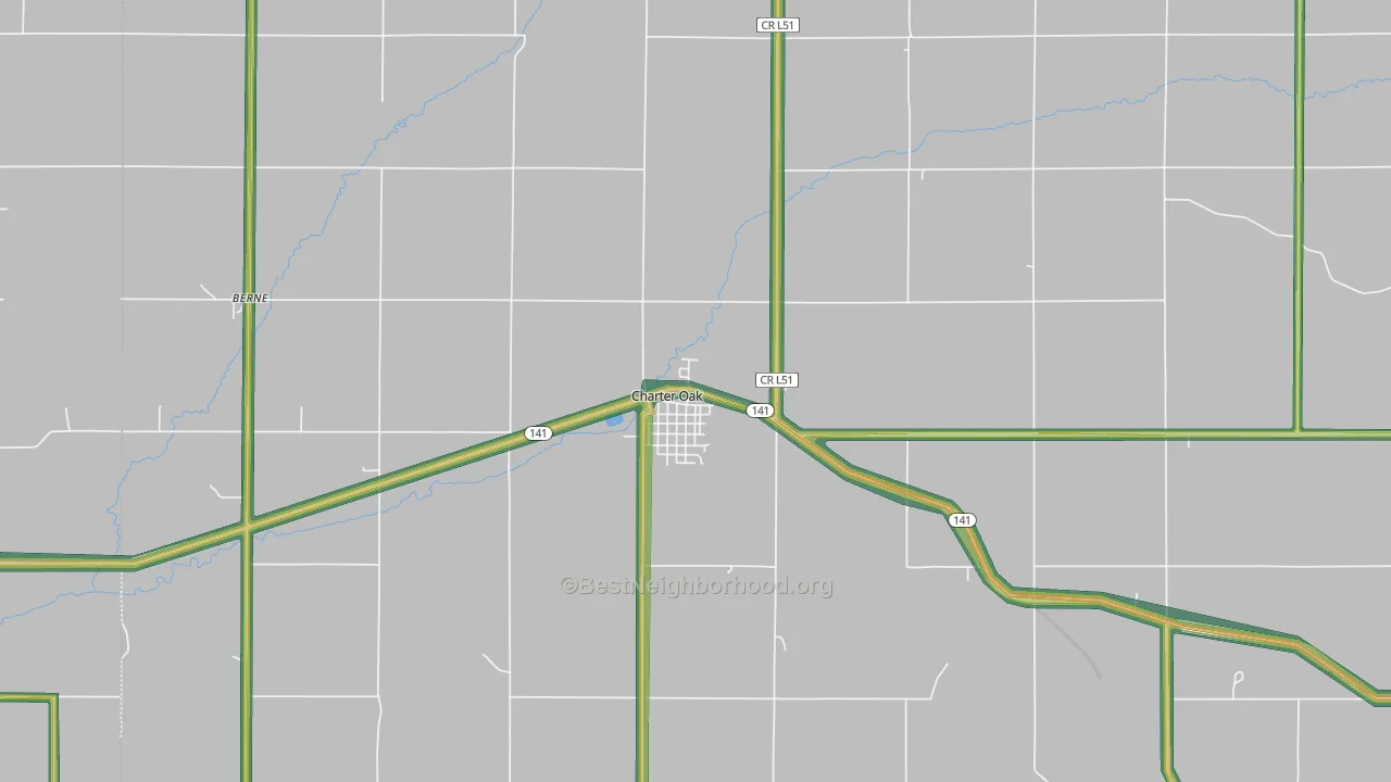 51439, IA Map of Noise Levels in 51439