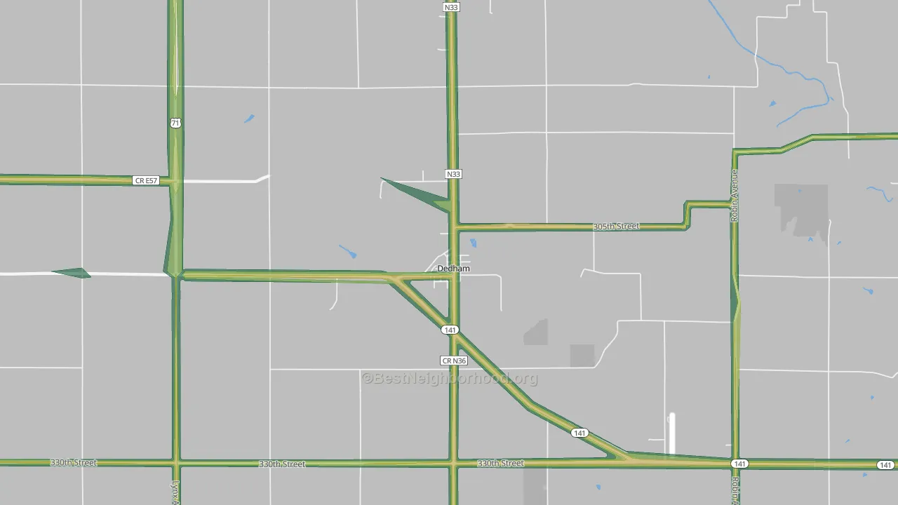 51440, IA Map of Noise Levels in 51440