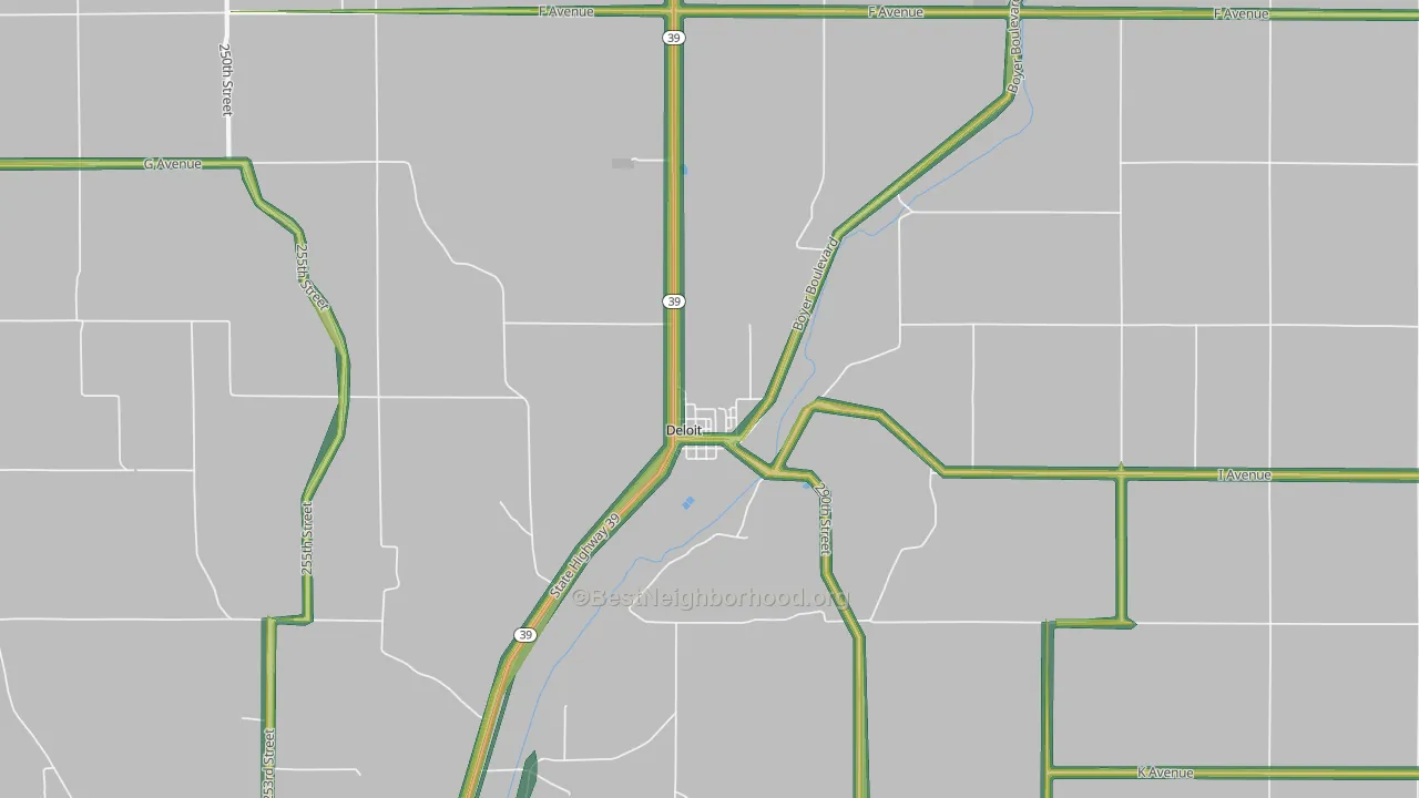 51441, IA Map of Noise Levels in 51441