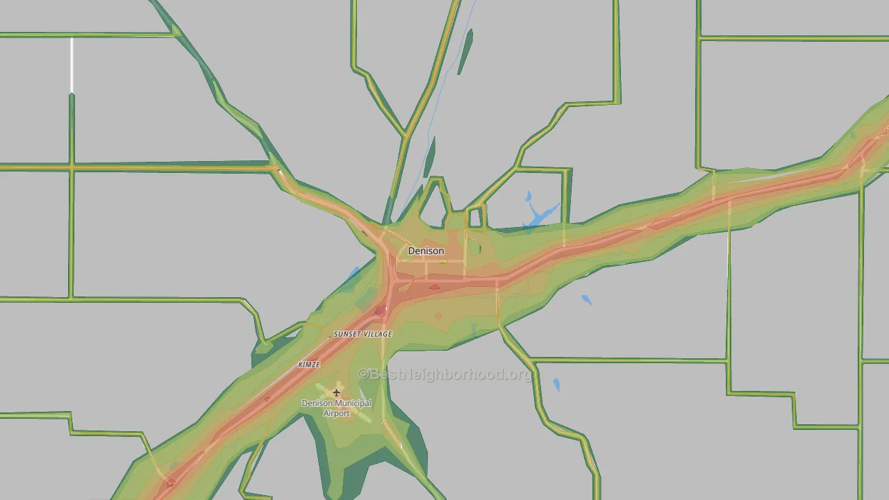 51442, IA Map of Noise Levels in 51442