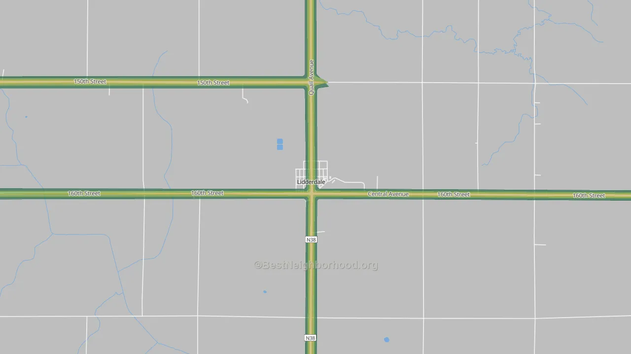 51452, IA Map of Noise Levels in 51452