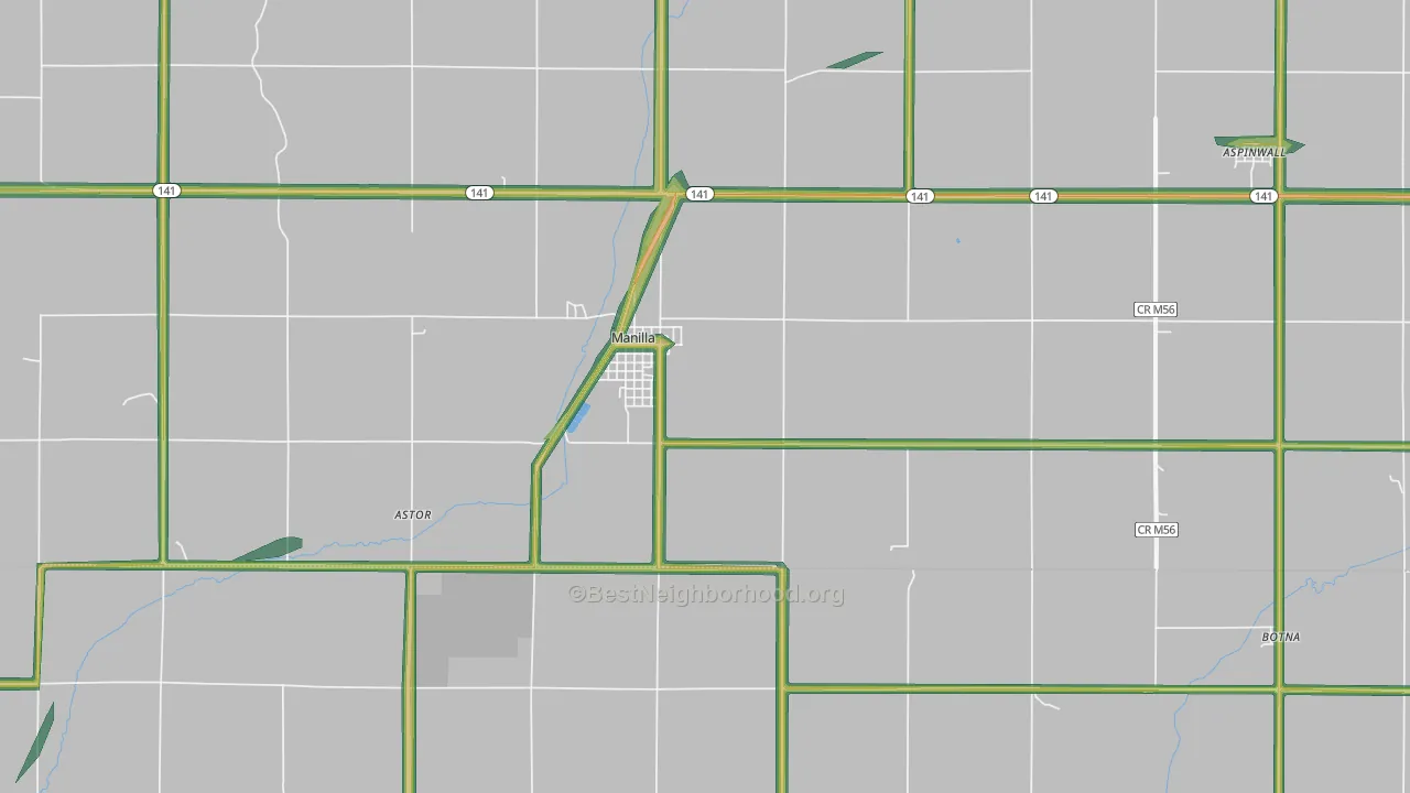 51454, IA Map of Noise Levels in 51454