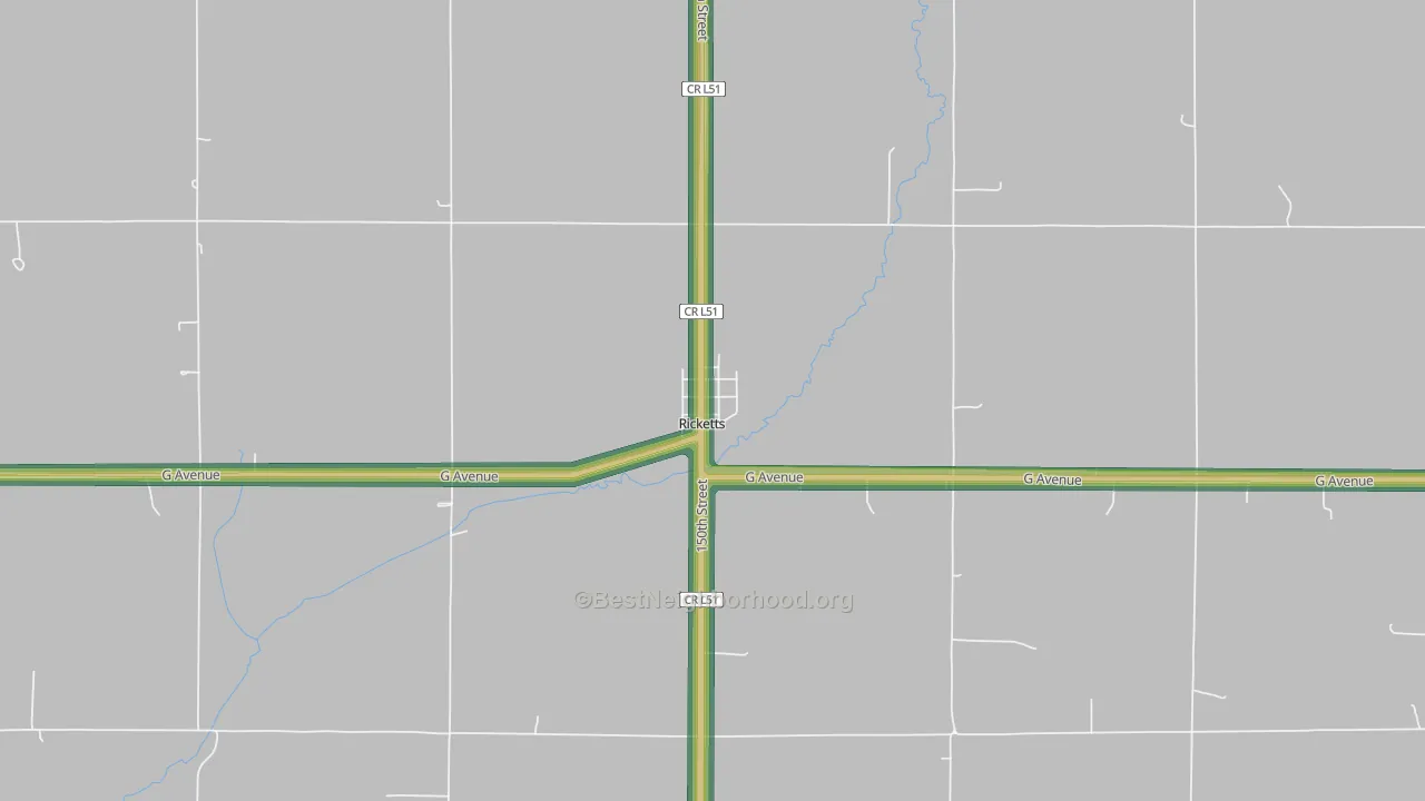 51460, IA Map of Noise Levels in 51460