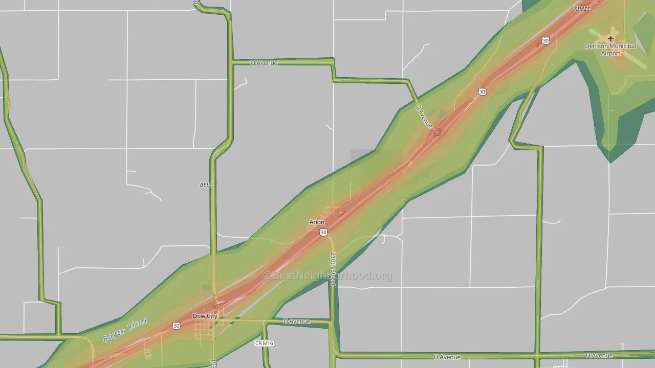 51520, IA Map of Noise Levels in 51520