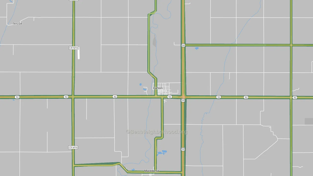 51525, IA Map of Noise Levels in 51525