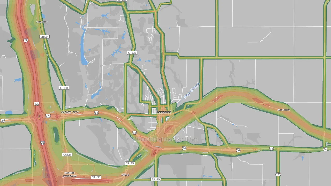 51534, IA Map of Noise Levels in 51534