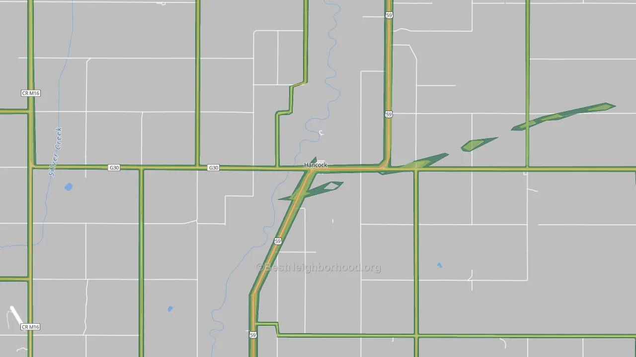 51536, IA Map of Noise Levels in 51536