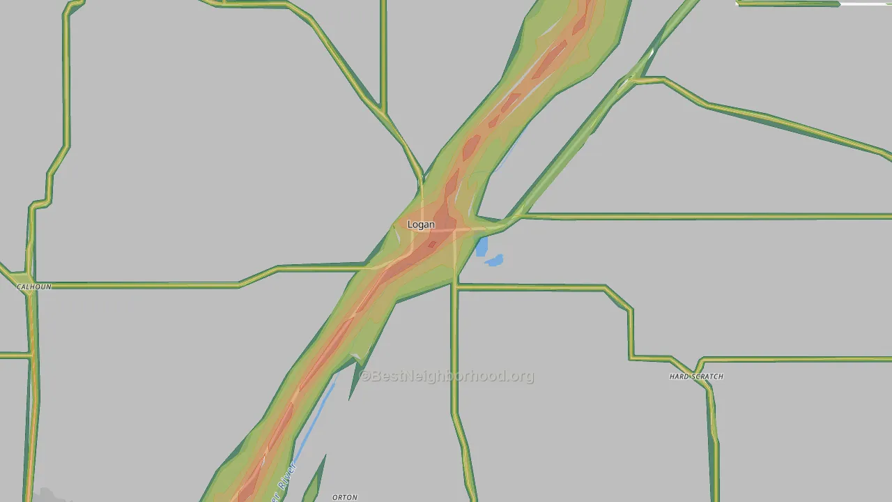 51546, IA Map of Noise Levels in 51546