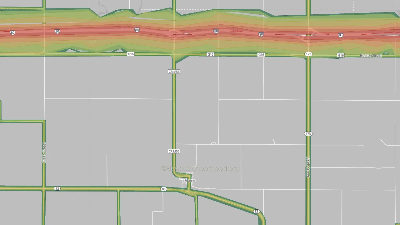 51552, IA Map of Noise Levels in 51552