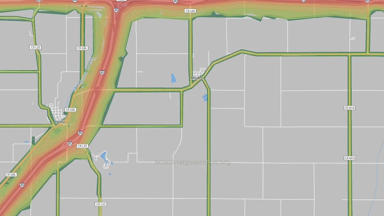 51553, IA Map of Noise Levels in 51553