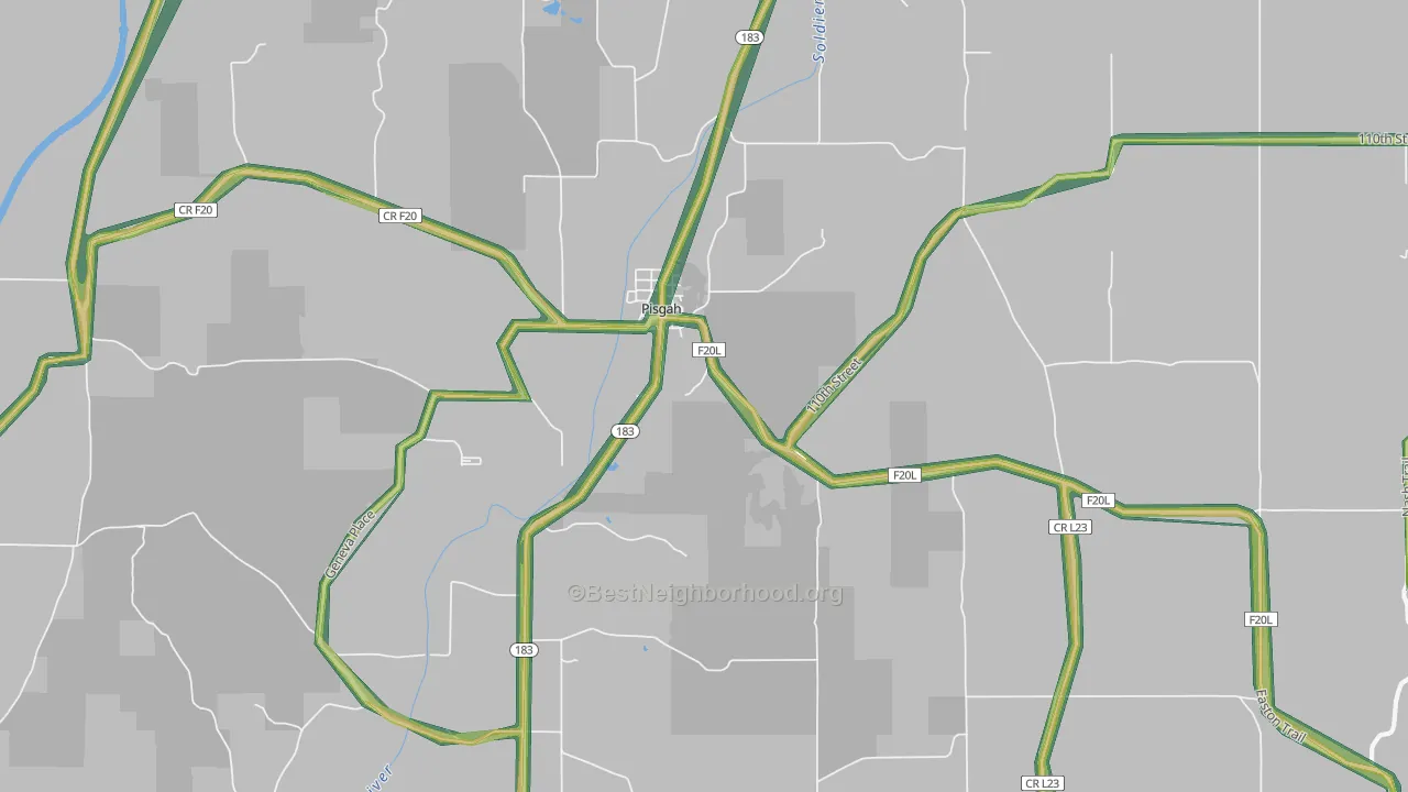 51564, IA Map of Noise Levels in 51564