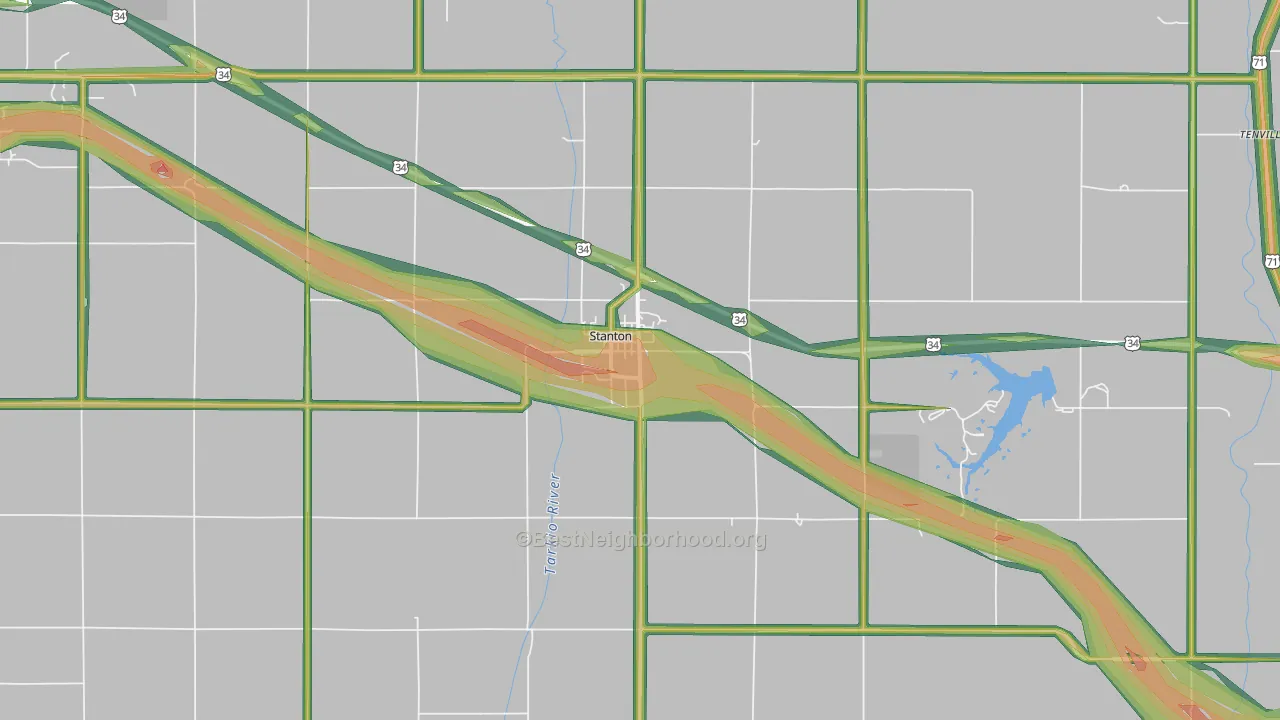 51573, IA Map of Noise Levels in 51573