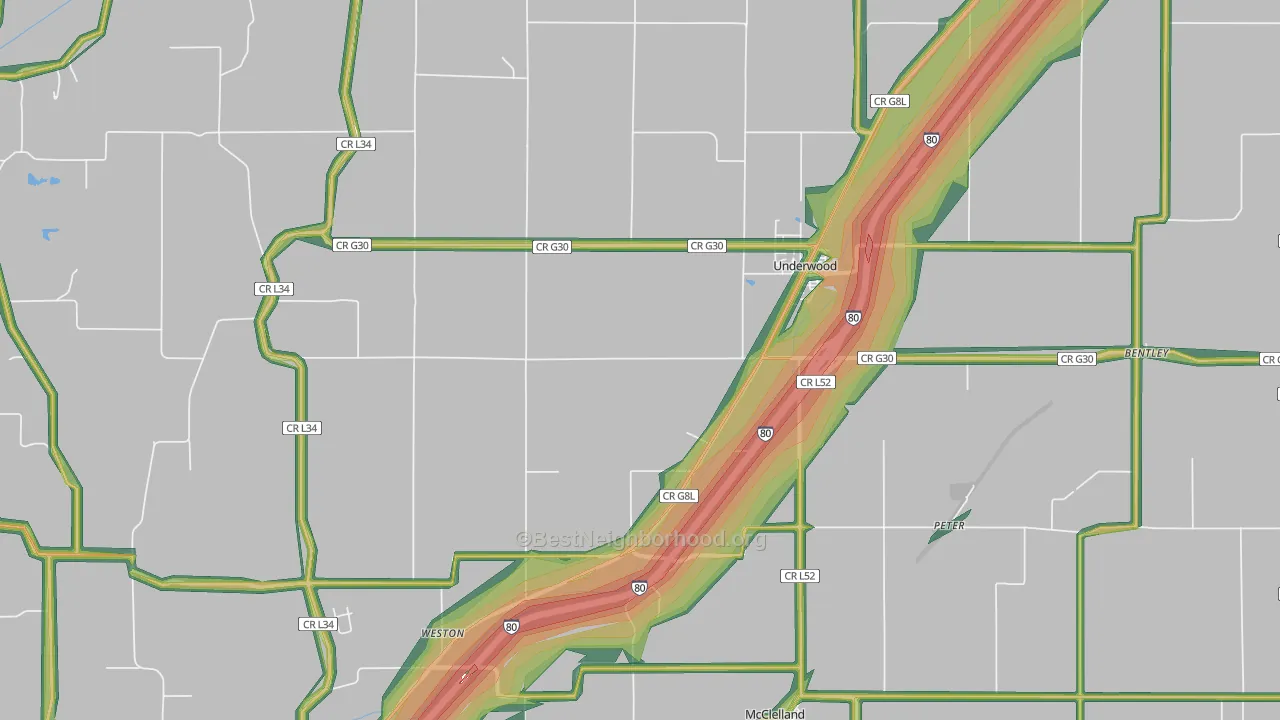 51576, IA Map of Noise Levels in 51576