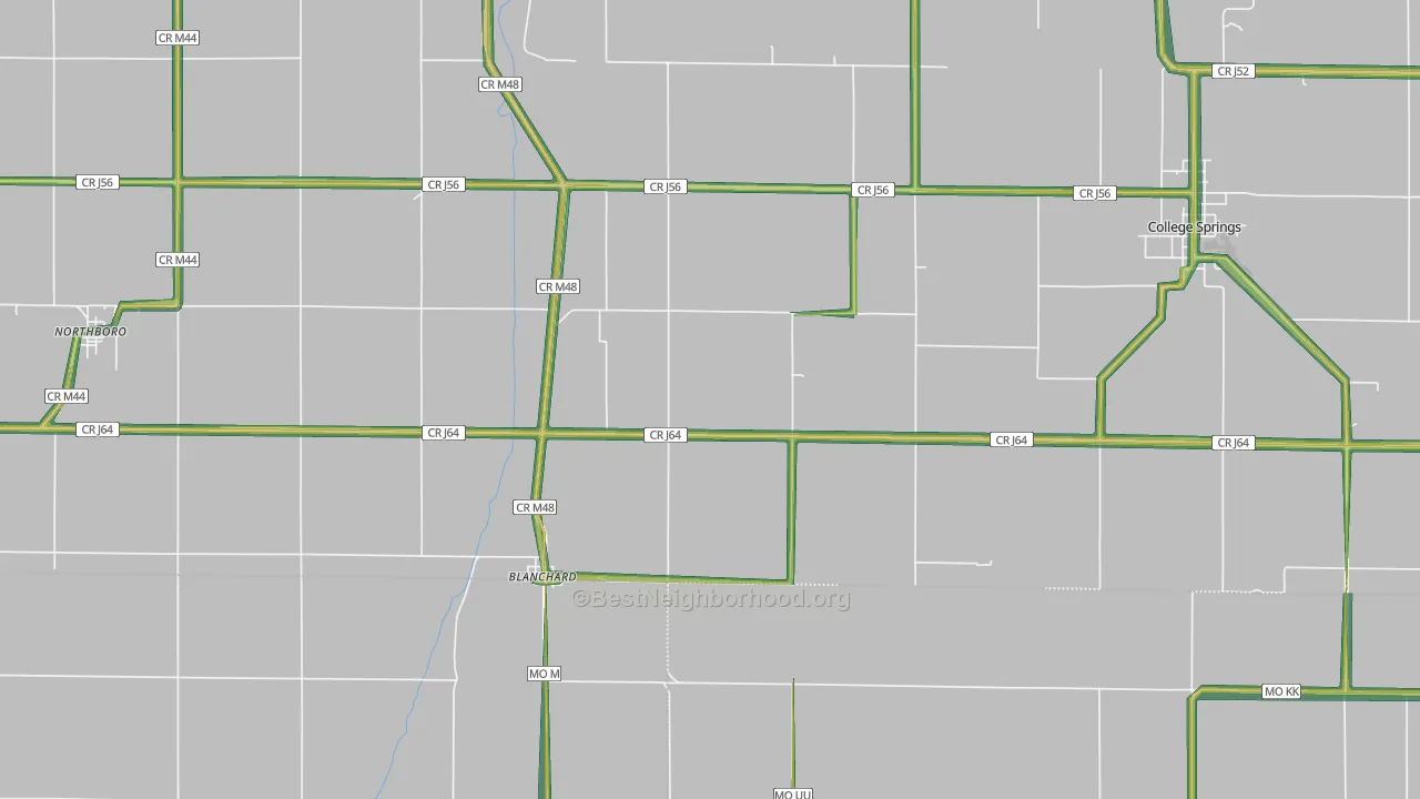 51630, IA Map of Noise Levels in 51630