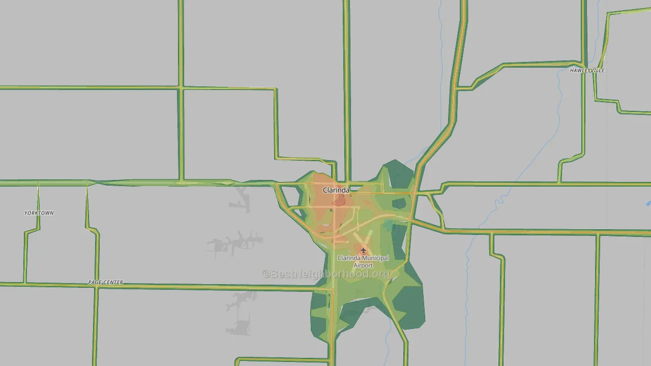 51632, IA Map of Noise Levels in 51632