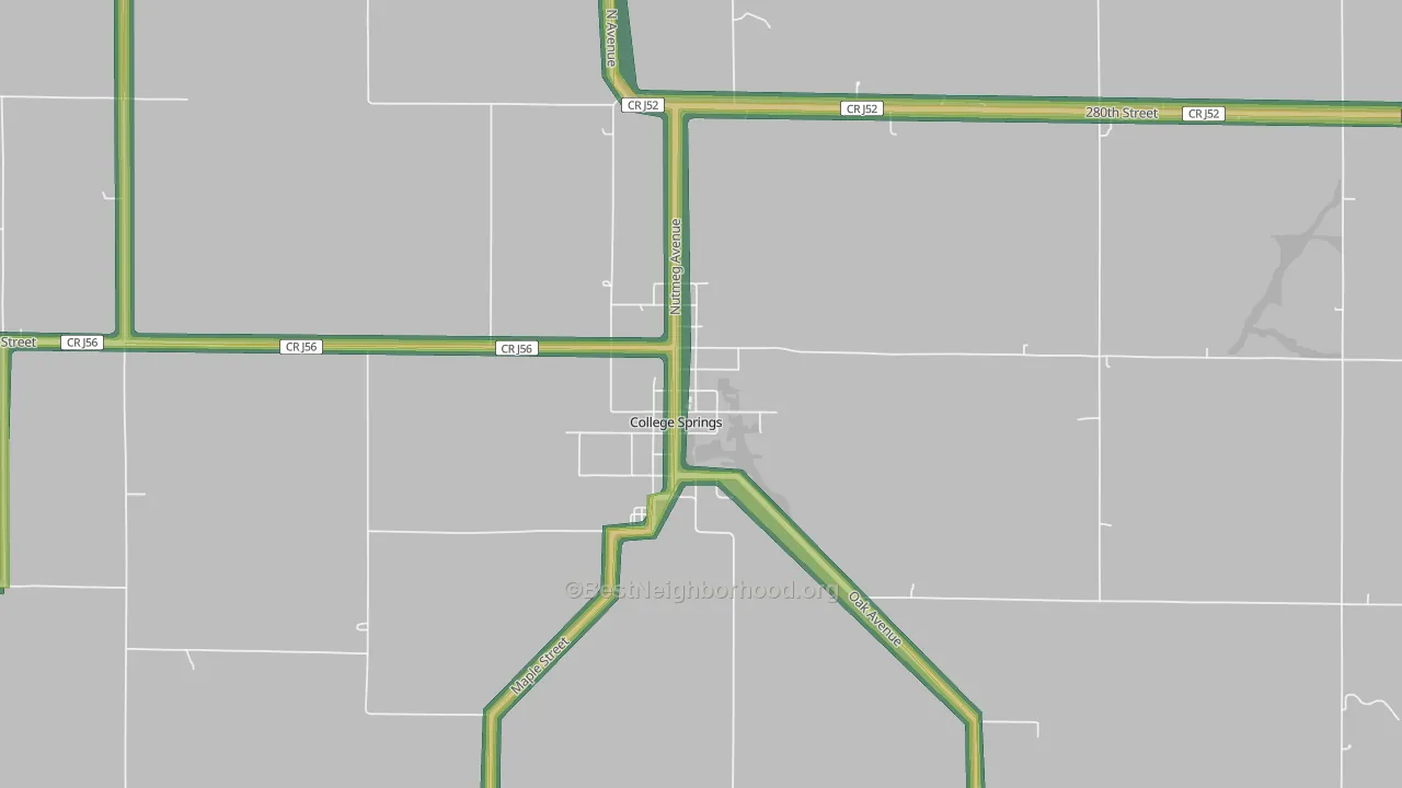 51637, IA Map of Noise Levels in 51637
