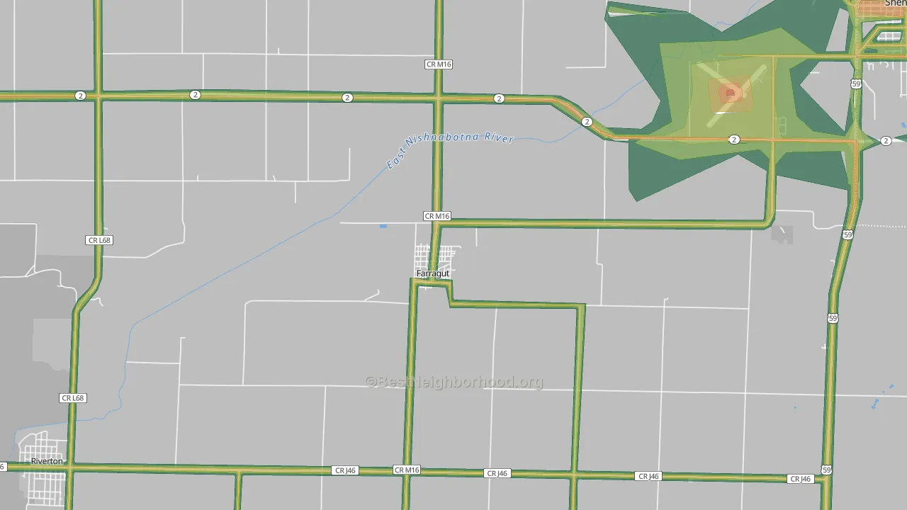51639, IA Map of Noise Levels in 51639