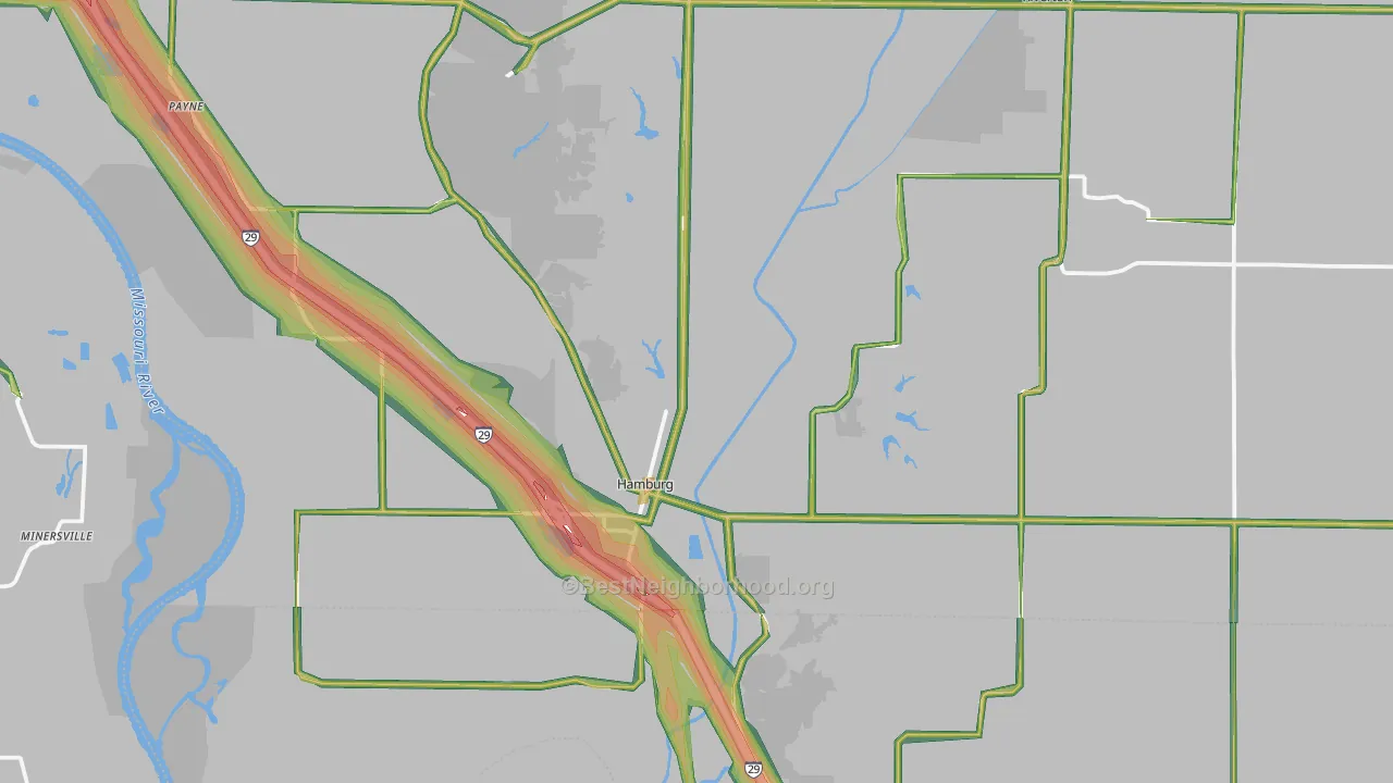 51640, IA Map of Noise Levels in 51640