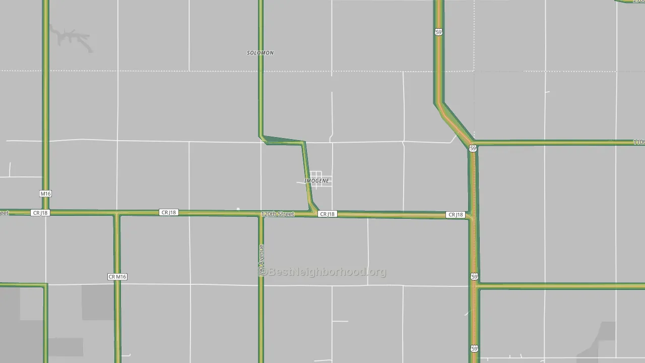 51645, IA Map of Noise Levels in 51645
