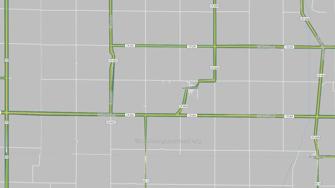 51647, IA Map of Noise Levels in 51647