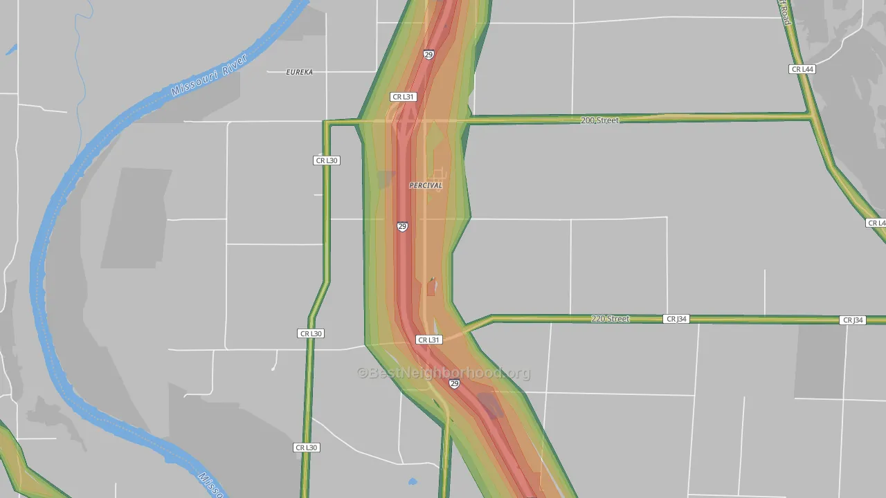 51648, IA Map of Noise Levels in 51648