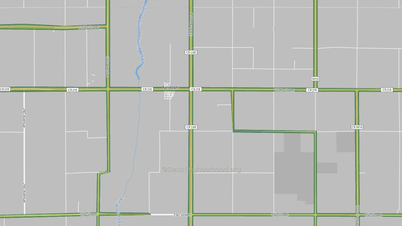 51649, IA Map of Noise Levels in 51649