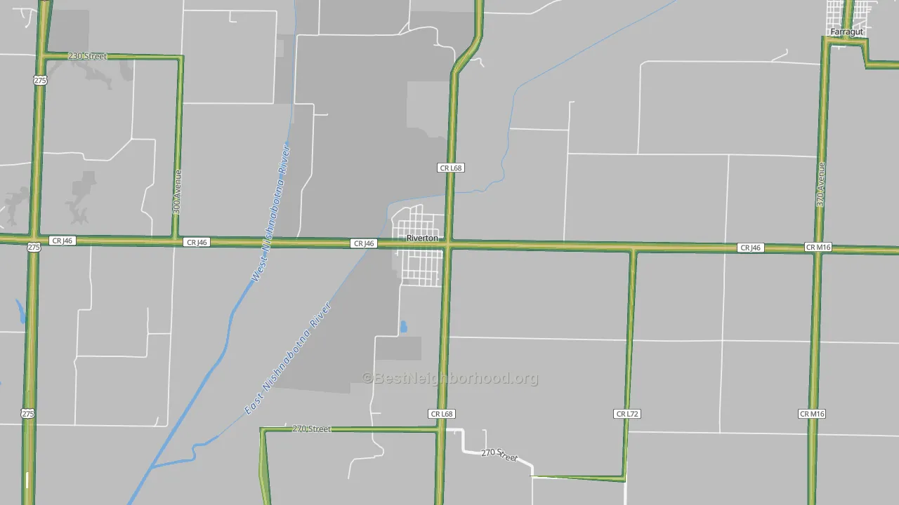 51650, IA Map of Noise Levels in 51650