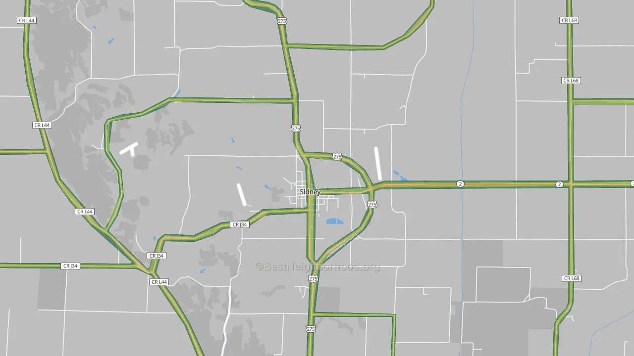 51652, IA Map of Noise Levels in 51652