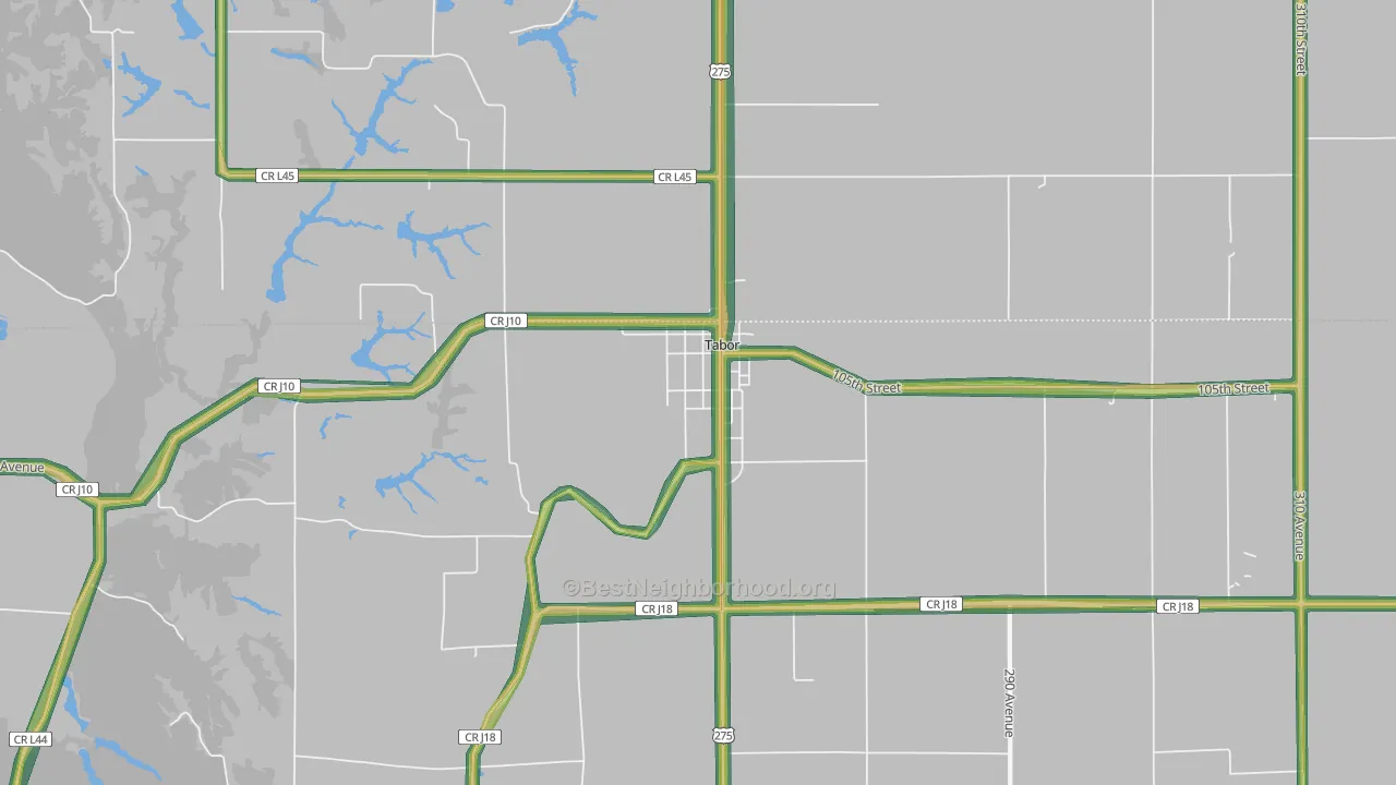 51653, IA Map of Noise Levels in 51653