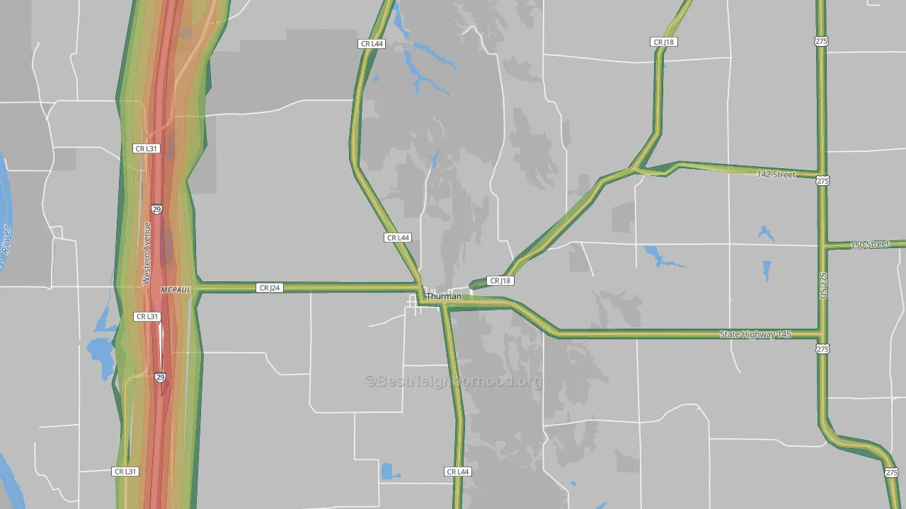 51654, IA Map of Noise Levels in 51654